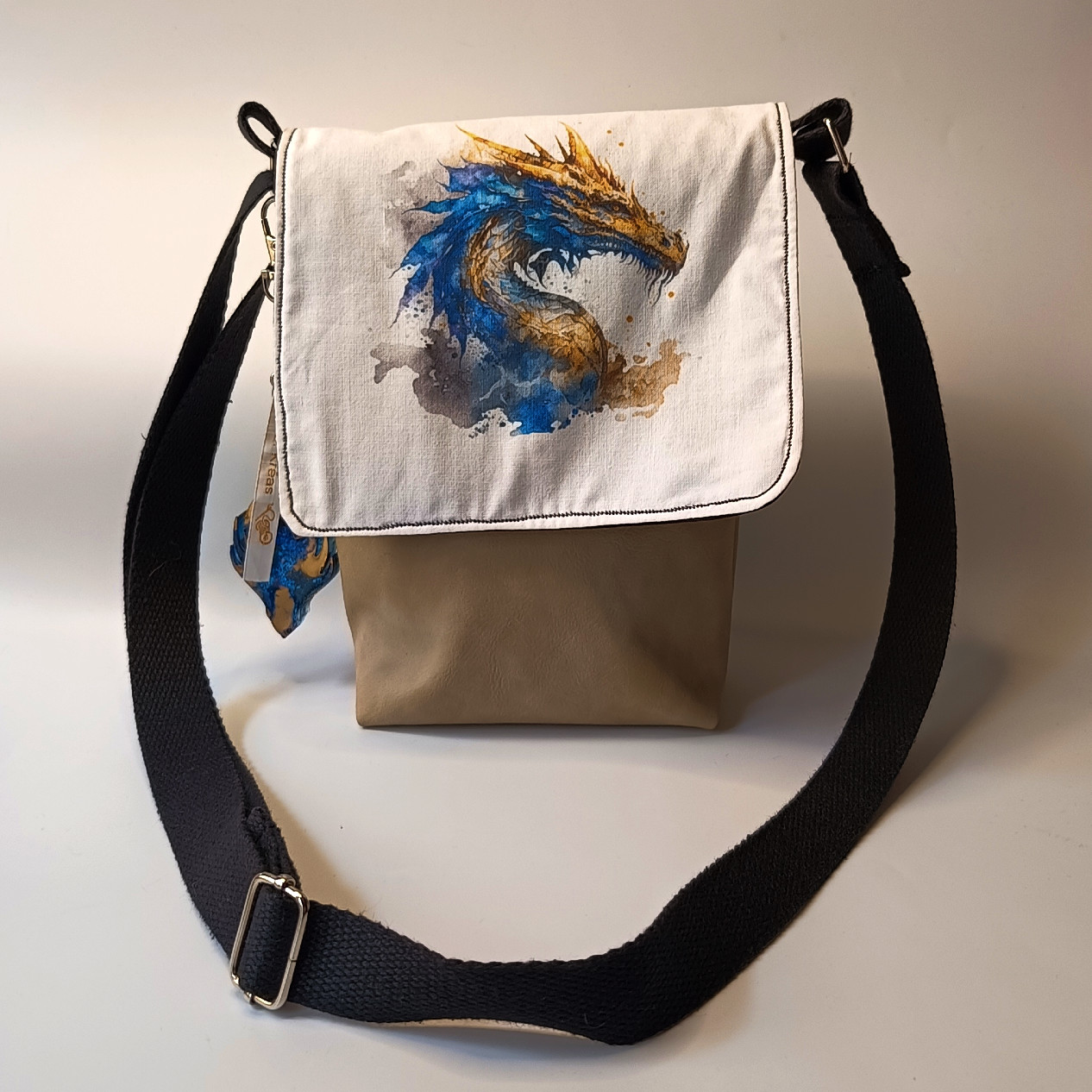 Sacoche Kréative dragon bleu